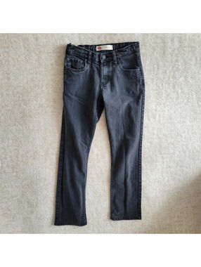 Levis 511 Slim Jeans Boys 12 Regular Black Denim Adjustable Band 10-12yrs